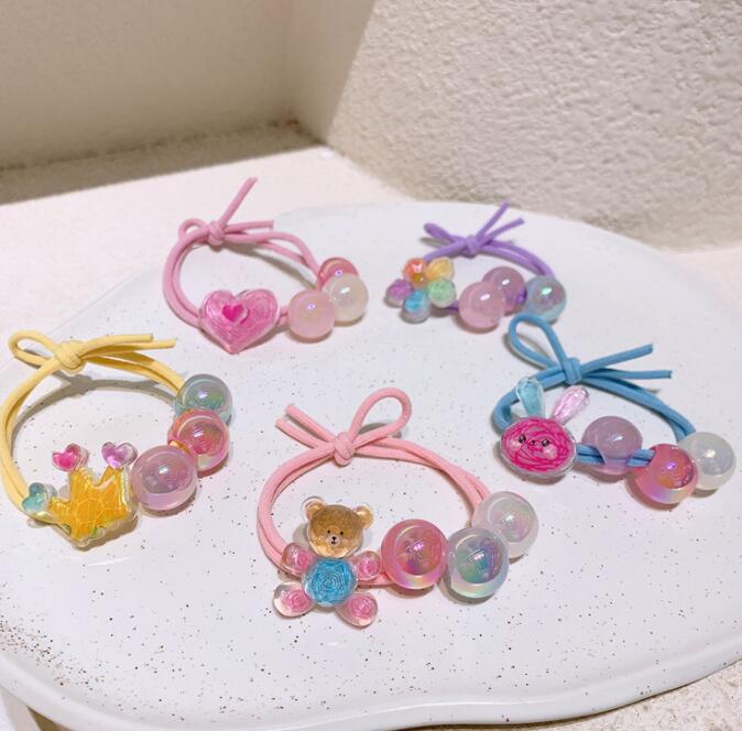 髪飾り★まとめ髪用★ヘアアクセサリー★子供用★キッズ女の子★ヘアゴム★多色