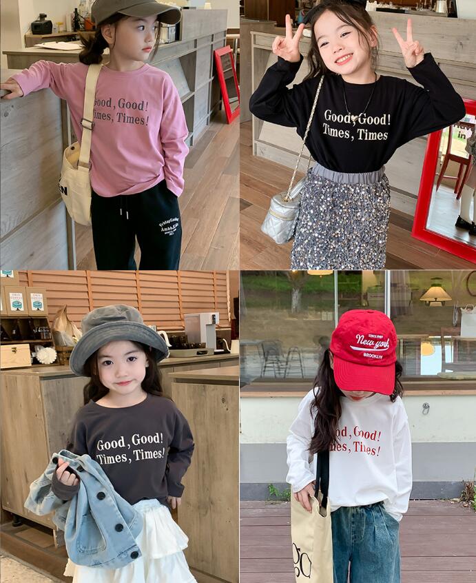 2023★春秋新作★韓国風子供服★Tシャツ★4色90-150CM