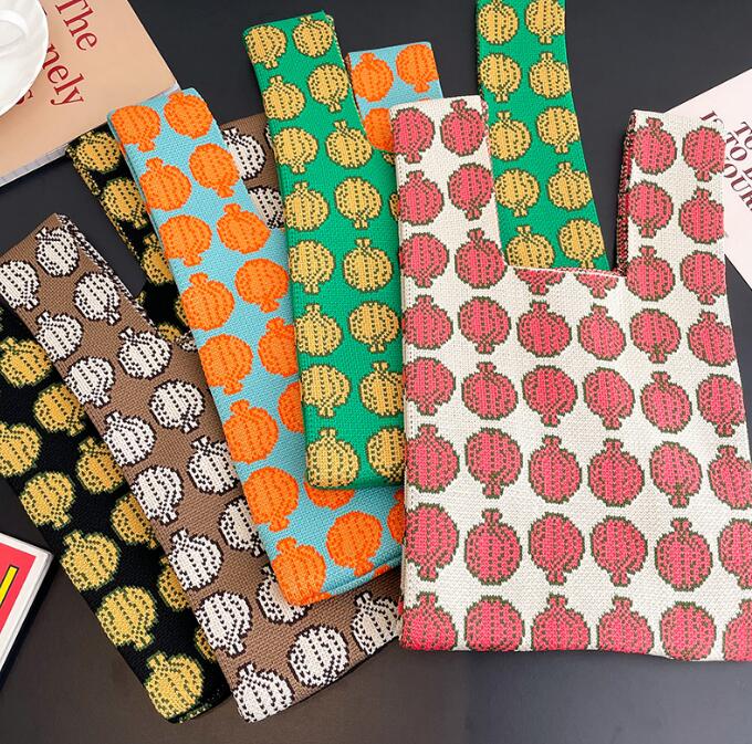 バッグ★レディース★トートバッグ★ハンドバッグ★ニットバッグ★大容量★5色