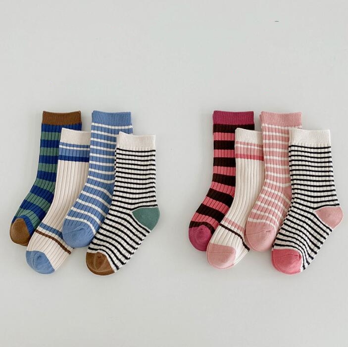 2023★春秋新作★ソックス★キッズ靴下★1セット=4点★M-XL