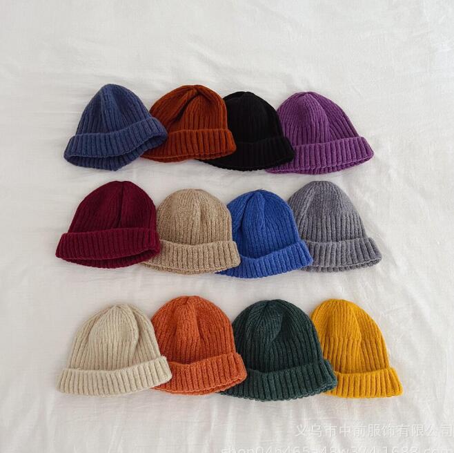 子供用★帽子★キッズ★ベビー★韓国風★ニット帽子★男女兼用★毛糸★12色