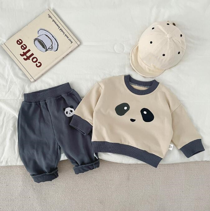 「2023秋」子供服★トップス+ズボン★韓国風子供服★ベビー★セットアップ★パンダ★66-100CM