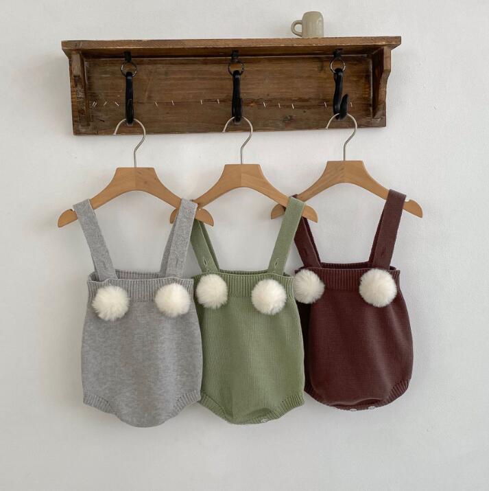 2023年秋新品★ベビー服　ニットサロペット★66-100cm★3色