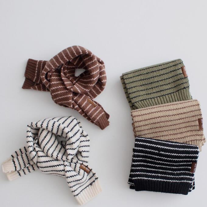 「2023秋冬」★子供用★マフラー★防寒★襟巻き★スカーフ★男女兼用★暖かい★ストライプ★5色