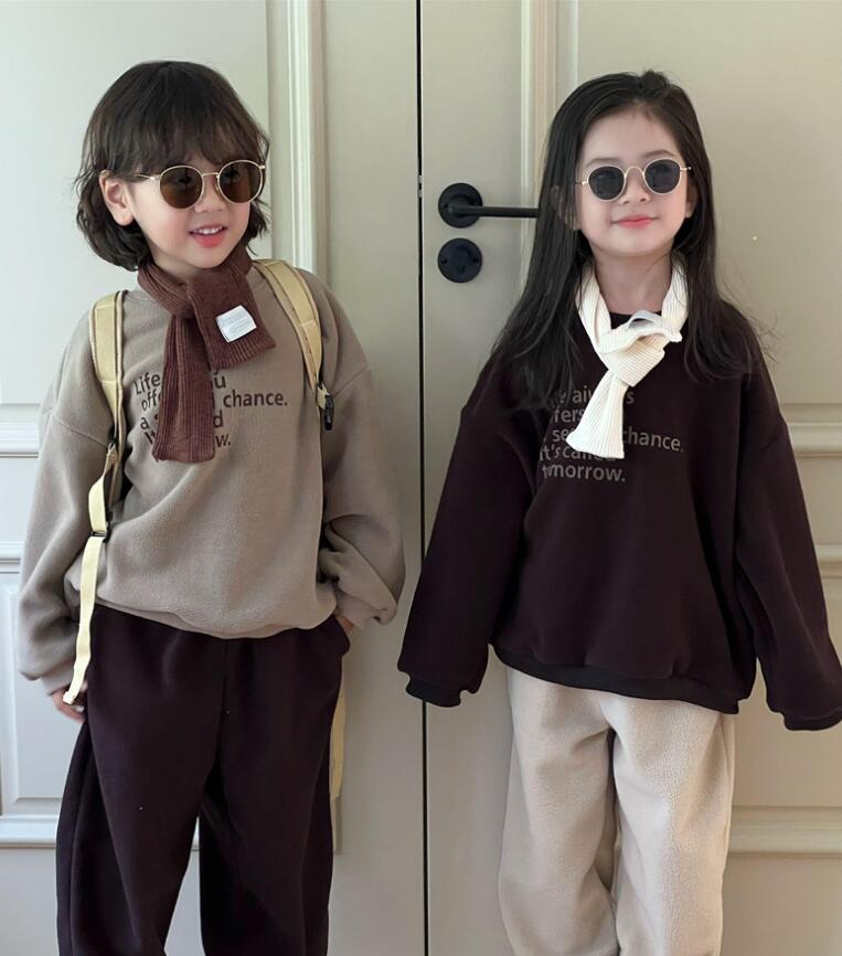 2023★秋冬新作★韓国風子供服★スウェット★2色90-150CM