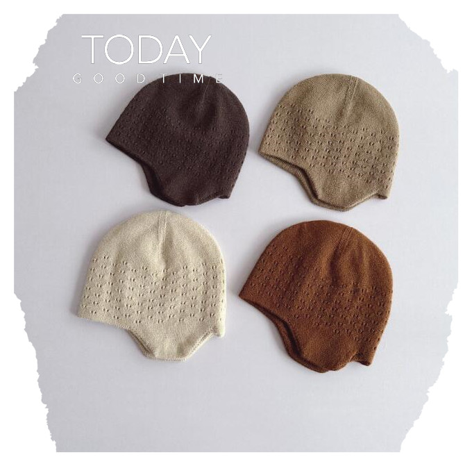 「2023秋冬」子供用★帽子★キッズ★ニット帽子★男女兼用★耳カバー★暖かい★防寒★4色