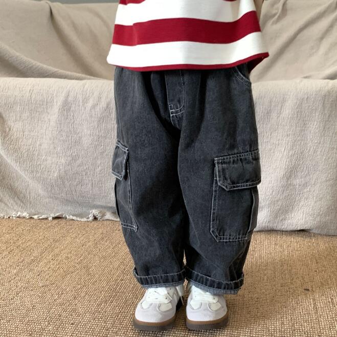 「2023秋」子供服★ズボン★ジーンズ★ボトムス★韓国風子供服★男女兼用★2色★90-140CM