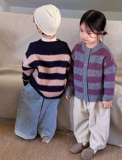 「2023秋冬」子供服★トップス★ニット★セーター★韓国風子供服★男女兼用★2色★90-140CM