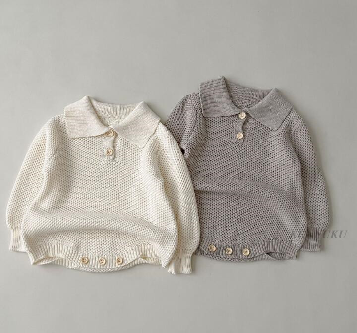 2023年秋冬新品★ベビー服　ニットロンパース★66-100cm★2色
