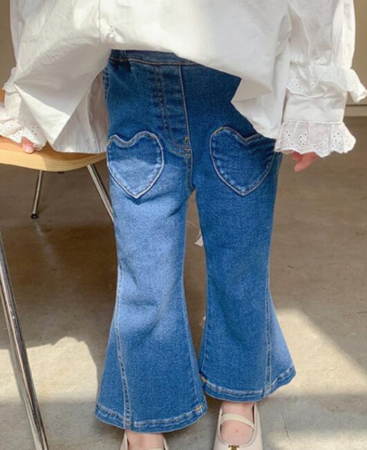 2023秋冬★子供服　裏起毛付き　デニムズボン★90-140cm★