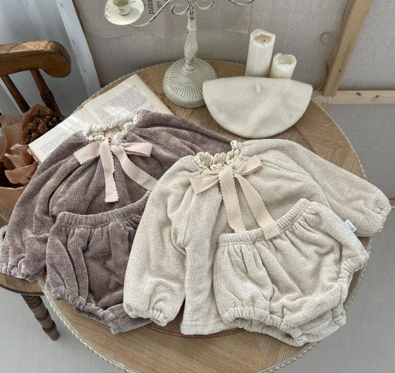 2023秋冬新品★ベビー服★トップス+ズボン　セット★66-90cm★2色