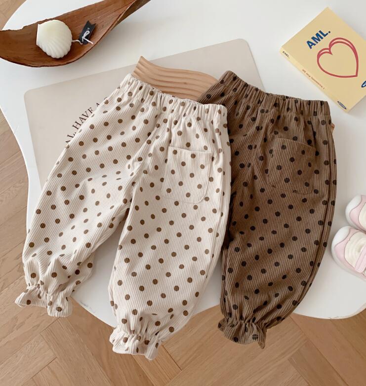 2023★春秋新作★韓国風子供服★ズボン★コーデュロイ★2色80-120CM