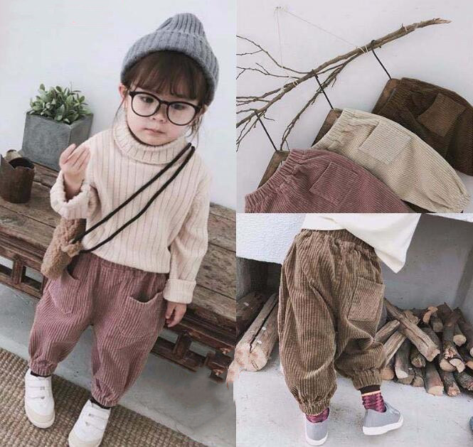 2023★秋冬新作★韓国風子供服★ズボン★裏起毛★厚手★3色80-130CM