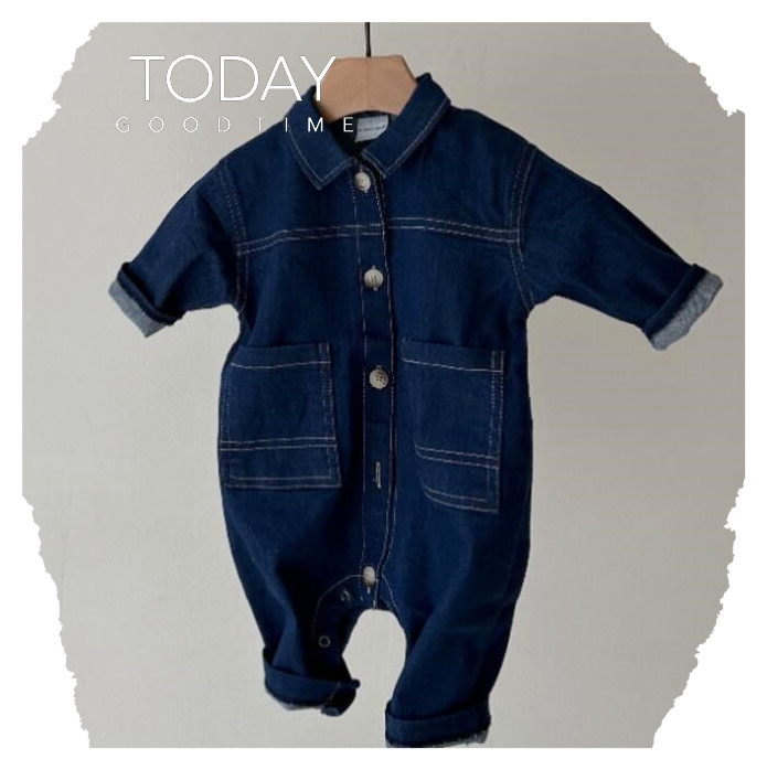 子供服★ロンパース★連体服★デニム★韓国風子供服★ベビー★男女兼用★66-100CM