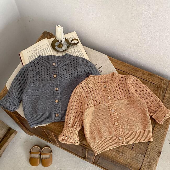 子供服★カーディガン★トップス★ニット★韓国風子供服★ベビー★2色★66-100CM