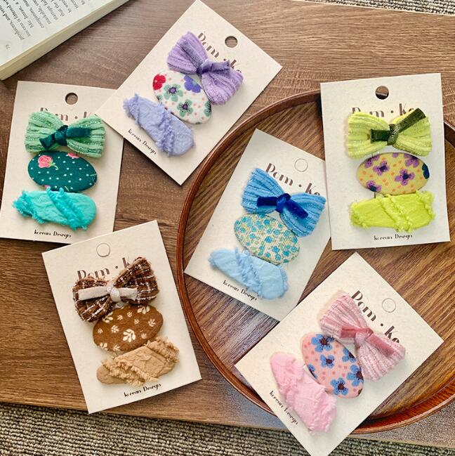 髪飾り★まとめ髪用★ヘアアクセサリー★子供用★キッズ★ヘアピン★3枚入り★多色