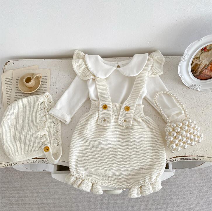 2023★春秋新作★韓国風子供服★トップス★サロペット+帽子★分けて販売★66-100CM