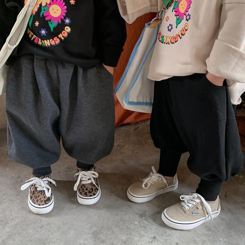 2023★秋冬新作★韓国風子供服★ズボン★厚手★2色80-140CM