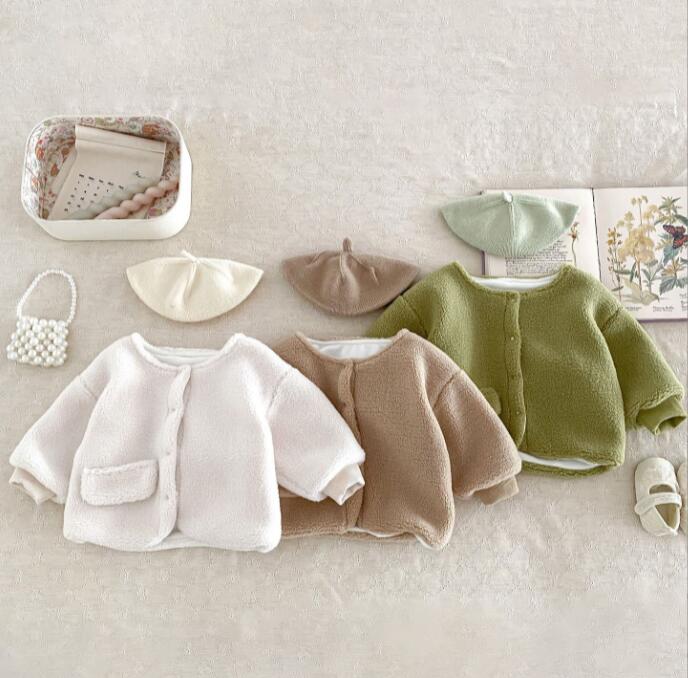 2023★秋冬新作★韓国風ベビー服★アウター★コート★裏起毛★3色66-100CM