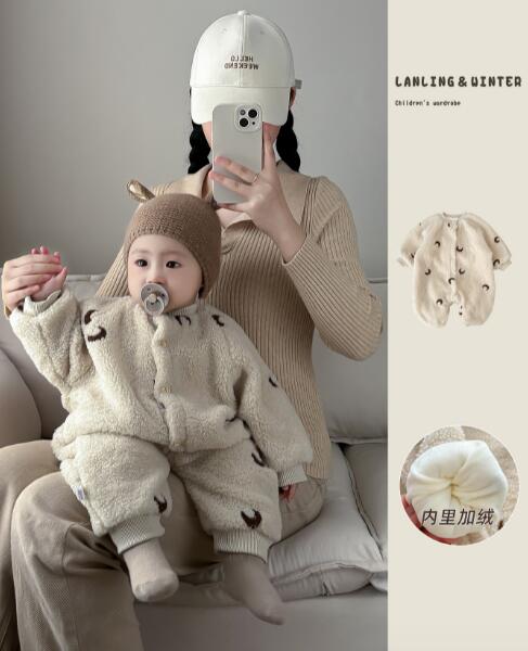 2023冬★ベビー服　厚手連体服★66-100★