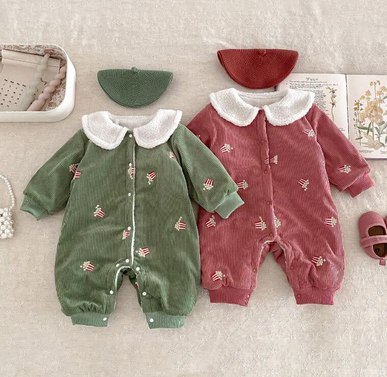 2023秋冬★ベビー服　厚手連体服★66-100★2色