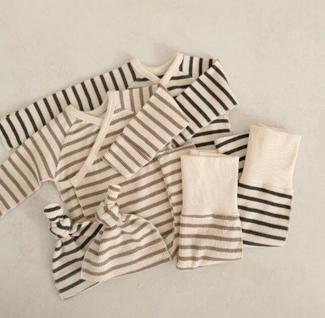 2024春新品★ベビー服★トップス+ズボン+帽子★66-90cm★2色