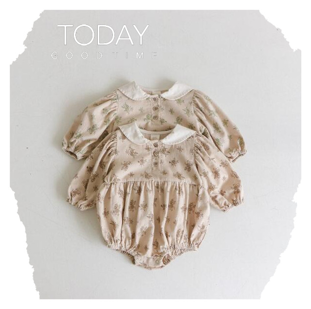 2024」子供服★ロンパース★連体服★花柄★韓国風子供服★ベビー★可愛い★2色★66-90CM