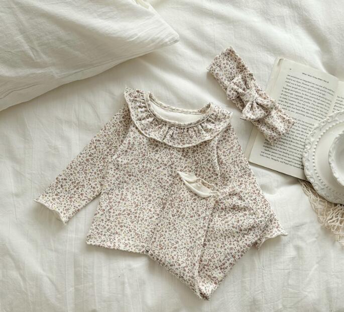 2024新品★ベビー服★トップス+ズボン+ヘアバンド★66-90cm★