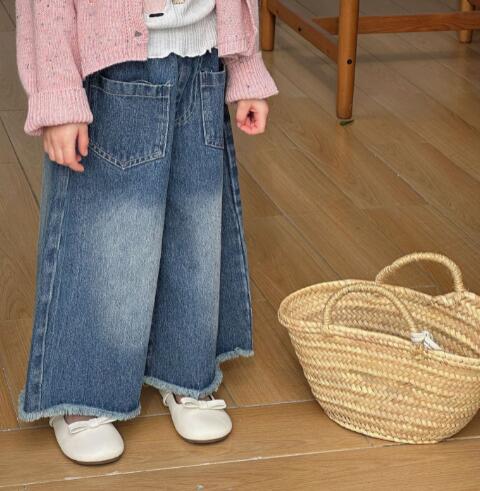 「2024」子供服★ズボン★ジーンズ★韓国風子供服★キッズ女の子★ボトムス★90-140CM