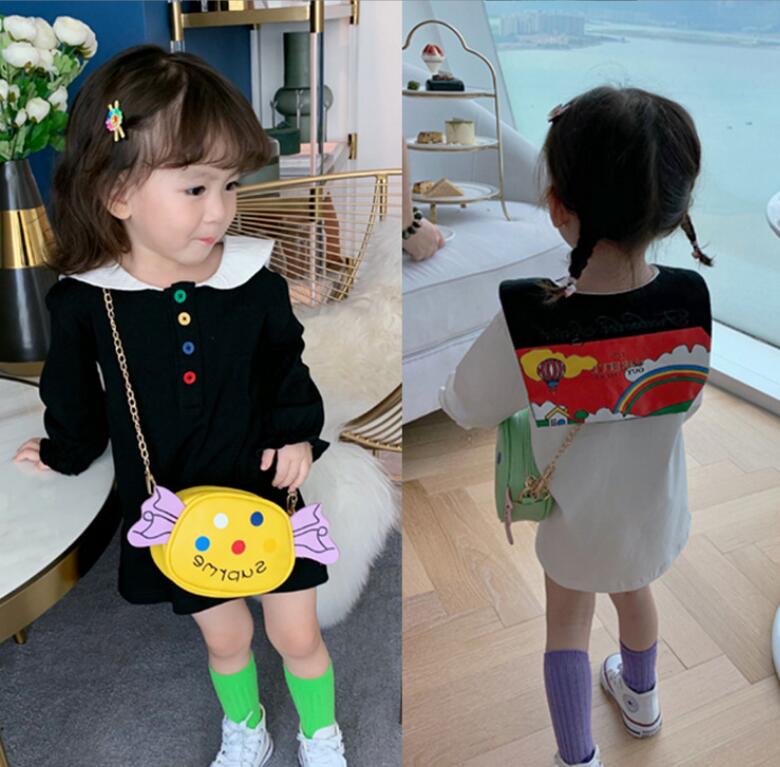 2024★春秋新作★韓国風子供服★ワンピース★2色7-15