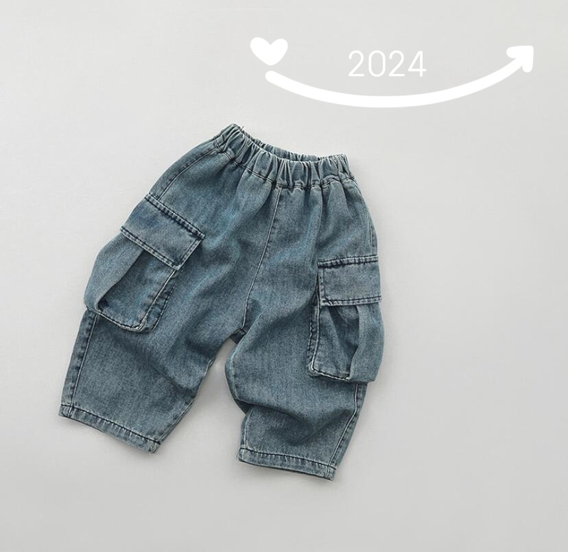 「2024」子供服★ズボン★デニム★ジーンズ★韓国風子供服★キッズ★男女兼用★80-130CM