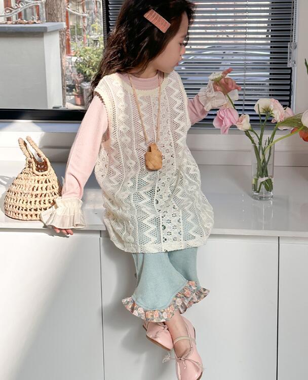 2024★子供服 　トップス&&レースワンピース&ズボン分けて販売★90-140cm★