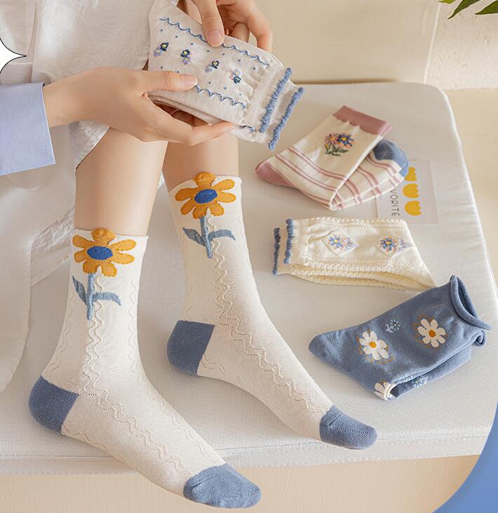 2024★春秋新作★ソックス★韓国風★レディース靴下★5色