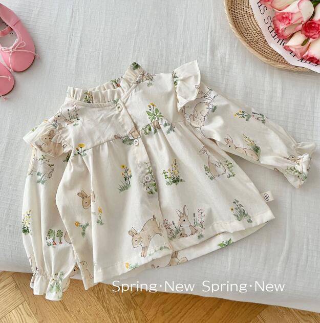 「2024」子供服★トップス★長袖シャツ★韓国風子供服★キッズ女の子★80-120CM