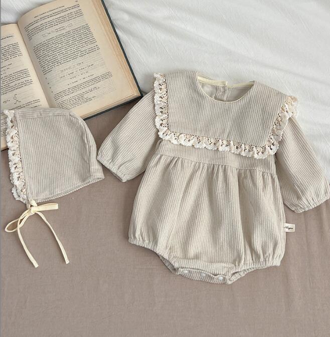 2024★春秋新作★韓国風子供服★ロンパース★コーデュロイ★66-100CM