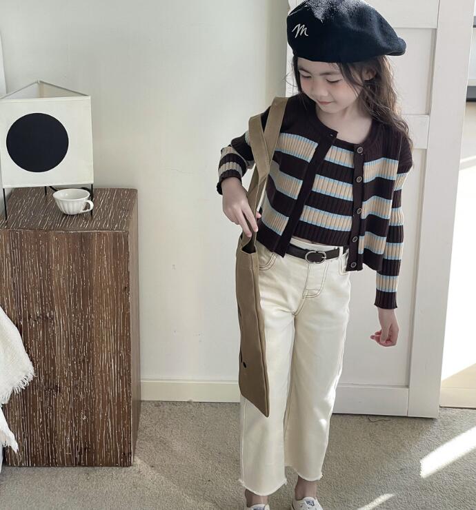 2024新品Y★子供服 　ニットベスト+カーディガン　セット★90-150cm★