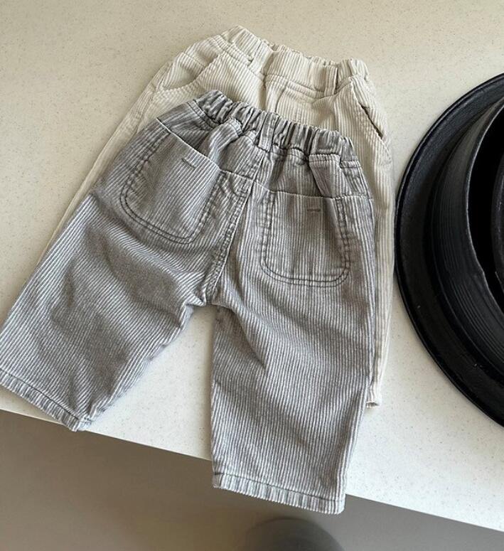 2024★春秋新作★韓国風子供服★ズボン★コーデュロイ★3色73-100CM