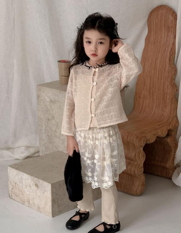 2024★子供服　ベスト+カーディガン&ズボン分けて販売★110-150cm★