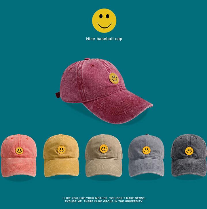 「2024」大人用★帽子★キャップ★レディース★日焼け防止★笑顔★野球帽★6色