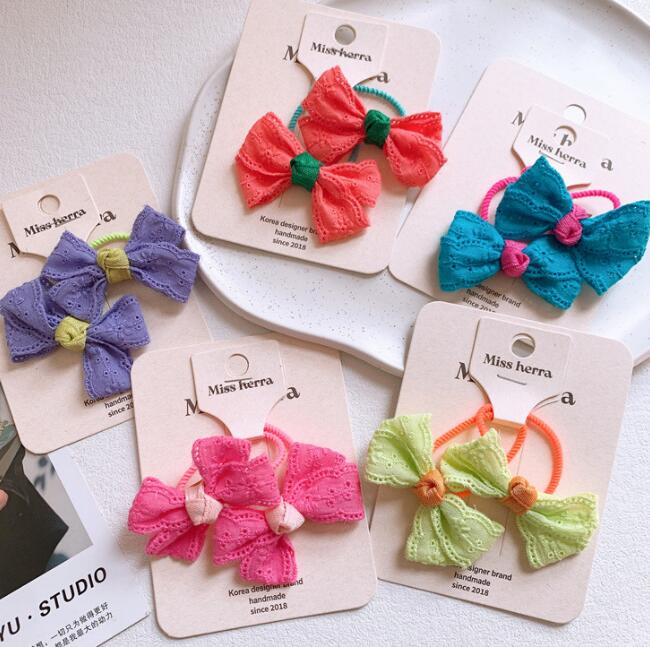 髪飾り★まとめ髪用★ヘアアクセサリー★子供用★ヘアゴム★2枚入り★蝶結び★可愛い★多色