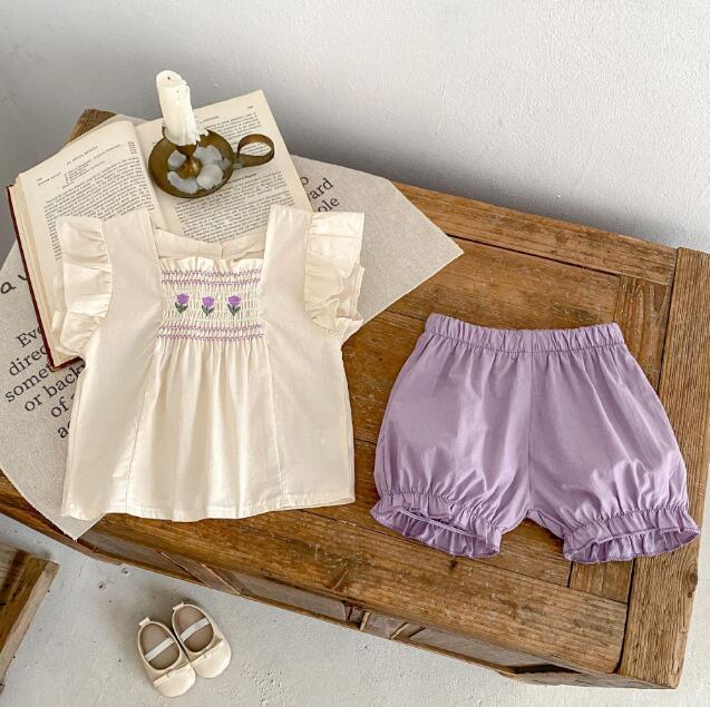 「2024」子供服★トップス+パンツ★セットアップ★花柄★可愛い★66-100CM