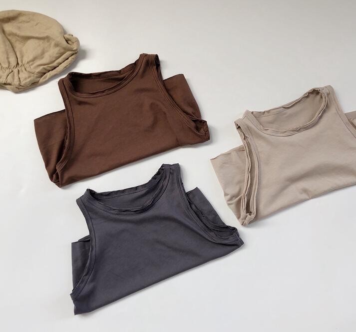 2024夏★子供服　無地ベストトップス★80-130cm★3色