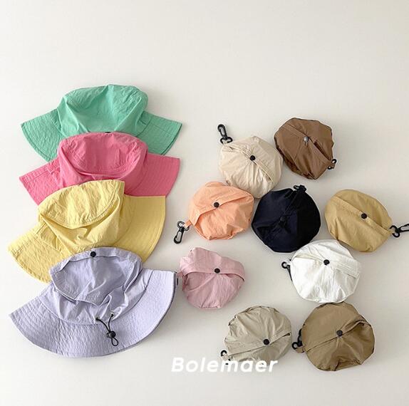 「2024」子供用★帽子★バケットハット★キッズ★男女兼用★折り畳み可能★速乾★12色