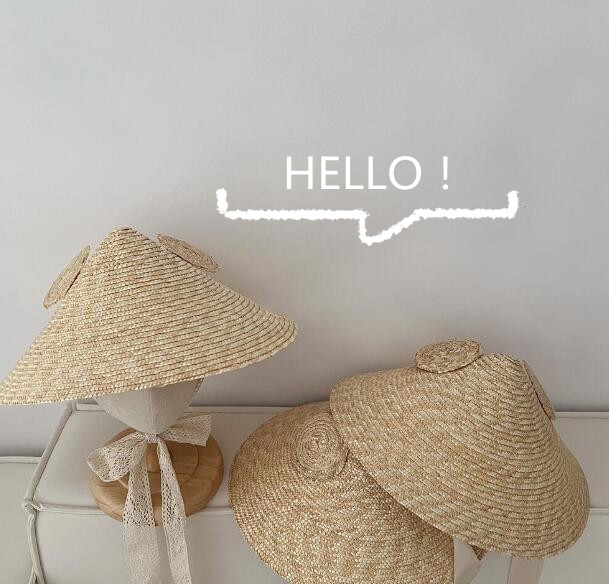 「2024」子供用★帽子★麦わら帽子★キッズ★ハット★可愛い★3色