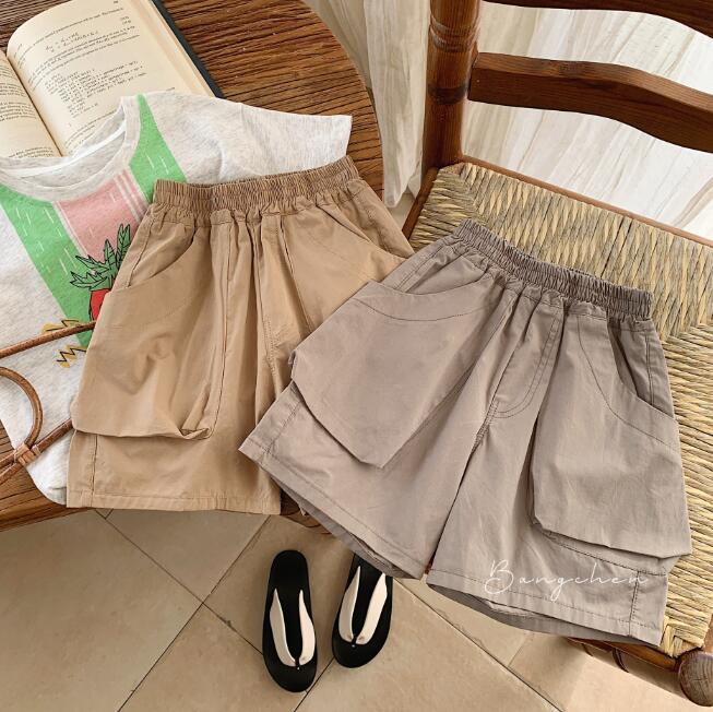 「2024」子供服★ボトムス★ショートパンツ★キッズ★無地★2色★90-140CM