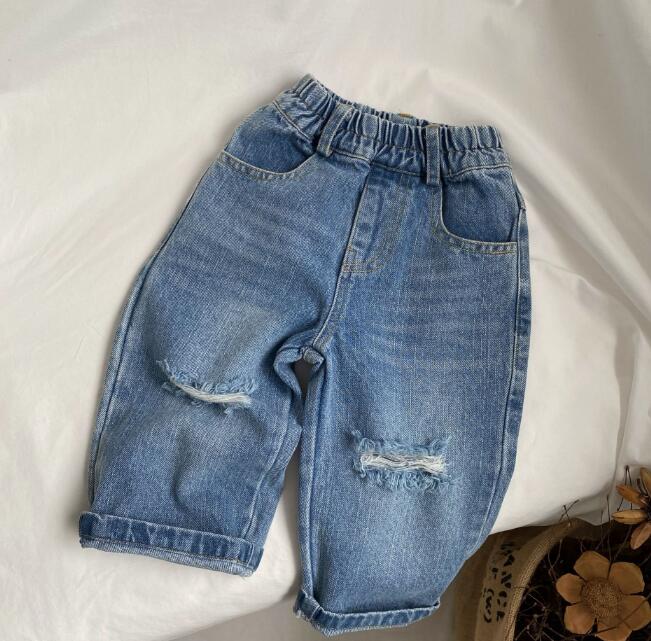 「2024」子供服★ジーンズ★ボトムス★ズボン★韓国風子供服★キッズ★80-130CM