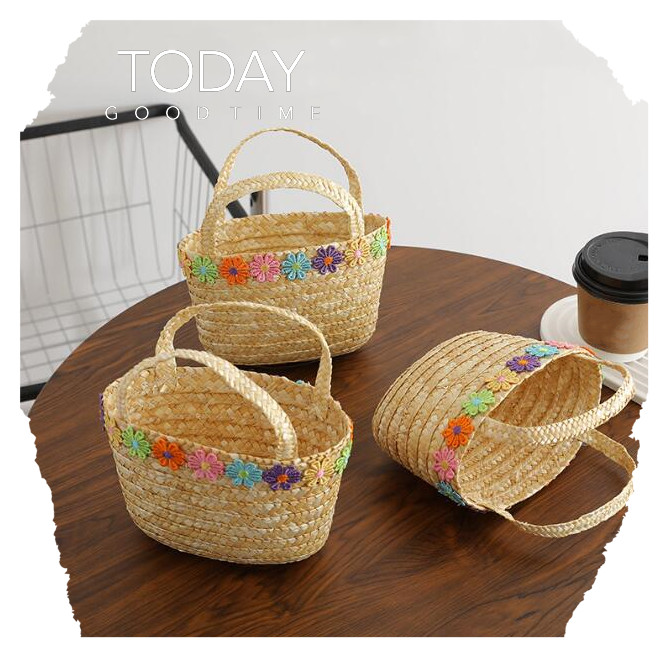 バッグ★ハンドバッグ★草編みバッグ★子供用★かごバッグ★可愛い
