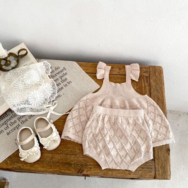 2024新型★ベビー服　ニットトップス+ズボン　セット★66-100★