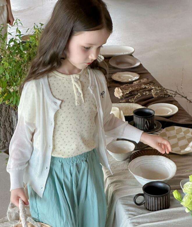 2024夏新品★子供服　薄手カーディガン★90-150cm★2色