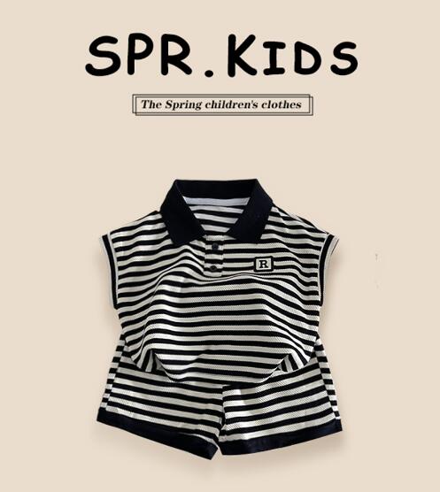 「2024」子供服★トップス+パンツ★セットアップ★袖なし★キッズ男の子★90-140CM